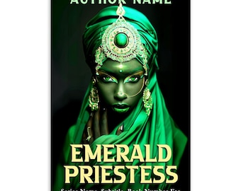 Afrofuturistic eBook Cover: Black woman Alien, Green Alien Woman BIPOC Sci-Fi Fantasy (Digital Download)