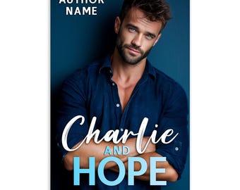 Romantic Comedy Book Cover: Dark Haired Man Premade Design (Digital Download)