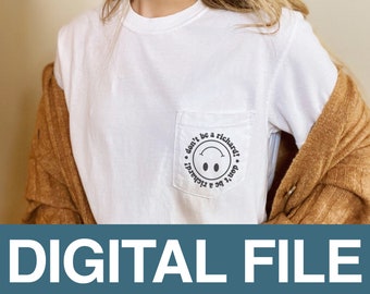 Smiley Gesicht SVG, Groovy glückliches Gesicht, lustiges Zitat Cricut-Projekte (Digitale Datei)