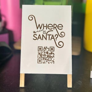 Nord Santa Tracker QR Code SVG File | Christmas Digital Download for Cricut & Laser Cutting | DIY Holiday Craft Template