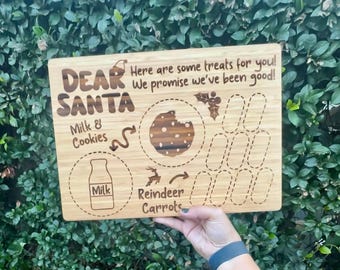 Weihnachts Tablett SVG-Datei | Weihnachtsabend Milch & Kekse Design (Digitaler Download)