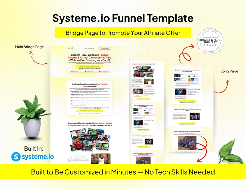Systeme.io Affiliate Bridge Funnel Template | High CTR Landing Page ...