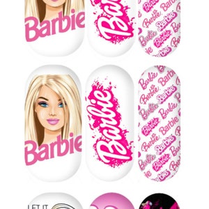 Barbie Water Slide Nail Decals