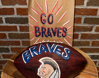 Custom Hand-Painted Football | Personalized Football Gift | Sports Theme Gift | Team Colors Football | Unique Custom Sports Decor