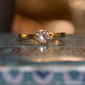 Vintage 10k Gold Filled Ring Size 5.75 | Estate 10k Gold Fill Ring Cubic Zirconia | Gold Filled CZ Ring Vintage Estate Jewelry