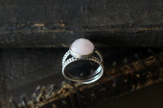 Vintage Rose Quartz Ring | Estate Sterling Silver… - image 9