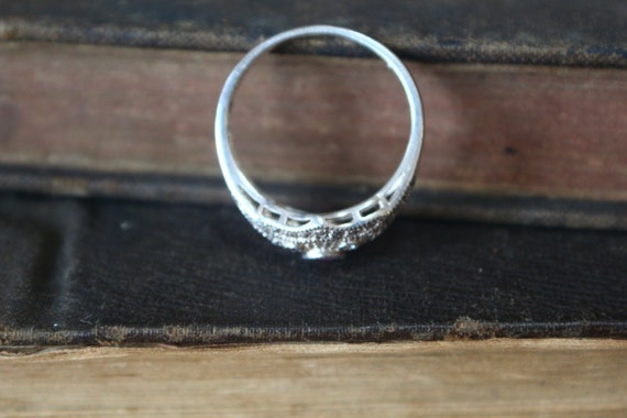 Ornate Vintage Sterling Silver Pink Sapphire Ring… - image 7