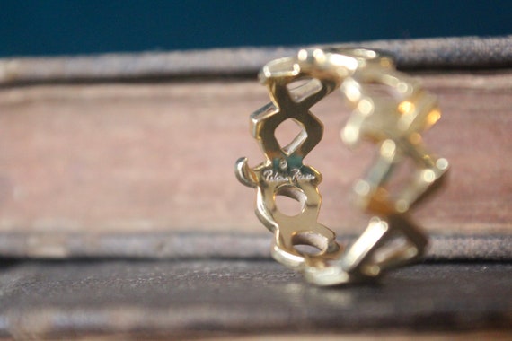 Vintage Tiffany & Co Ring | 18k Yellow Gold Palom… - image 10