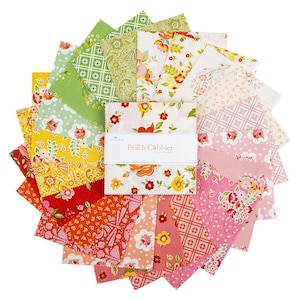 Peach Cobbler 5" Stacker, 42 pieces, Riley Blake Designs