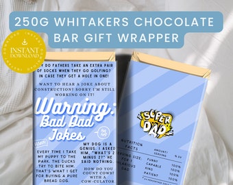 Happy FATHER'S DAY Candy Bar Wrappers,Printable Instant Download, Father's Day Gift Idea, Last Minute Diy Gift For Dad, Dad Jokes chocolate