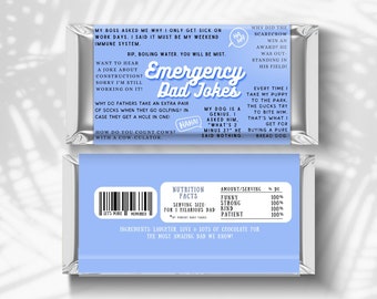 Happy FATHER'S DAY Candy Bar Wrappers,Printable Instant Download, Father's Day Gift Idea, Last Minute Diy Gift For Dad, Dad Jokes chocolate