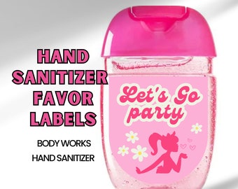 Faveur de remerciement, faveur de désinfectant pour les mains, bouteille de désinfectant Bath and Body Works 1 oz, sac de fête, idée de sac de cadeaux, faveur de bricolage modifiable, instantané, BG