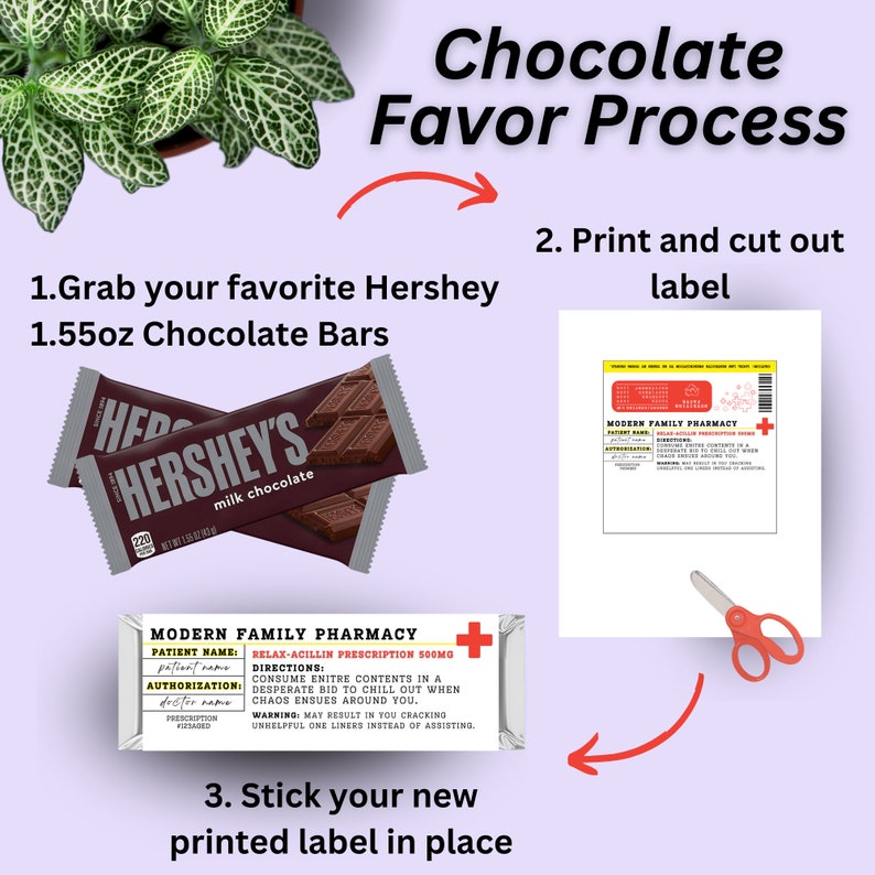 Personalized Prescription Chocolate Bar Label, Funny Novelty Gift ...