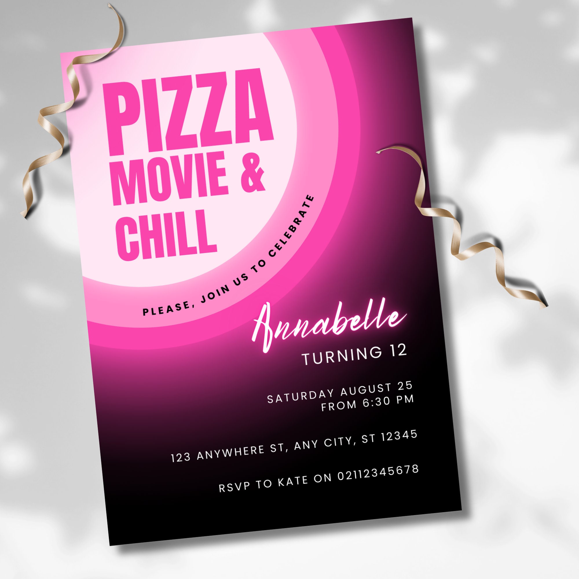 Folienbanner Zum 13. Geburtstag Pink – 3,9 M Lange Partydekoration