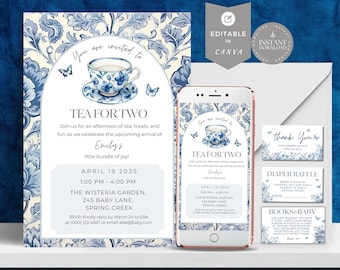 Modello di invito per il tè con la futura mamma. Invito per il baby shower modificabile. Invito per il baby shower. Invito per il baby shower.