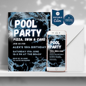 Bruh Birthday Invitation, Bruh It&#39;s My Birthday Invite, Boy Pool Party Invitation, Teenager Birthday, Teen Boy Birthday Invitation, Surf