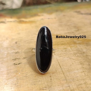 Black Onyx Ring, 925 Sterling Silver Ring, Onyx Ring, Gemstone Ring, Statement Ring, Silver Ring, Black Onyx Jewelry, Gift For Women Ring