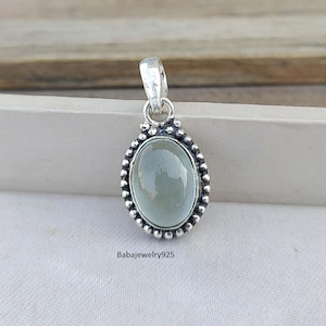 Aquamarine Pendant, 925 Sterling Silver, Handmade Pendant , Blue Gemstone Pendent, Designer Pendent ,Boho Pendent , Gift for Love, Gifts
