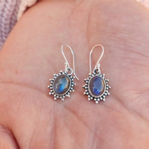 Beautiful Labradorite Earring, Weddings Earring, 925 Sterling Silver Earring, Handmade Earring, Gemstone Jewelry, Women Earring Gifts, ///