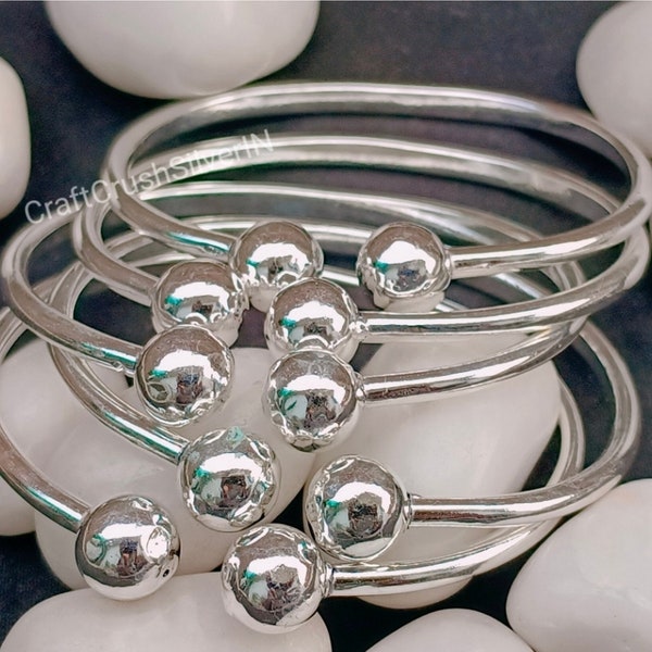 Thick West Indian Bangles, West Indian Sterling Silver Bangles, West Indies Bangles, West Indian Silver Bangles, Silver bangles for women