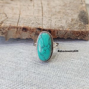 Turquoise Ring, 925 Sterling Silver Ring, Handmade Ring, Boho Ring, Designer Ring, Turquoise Jewelry, Wedding Ring, Women Ring, Gift Ring
