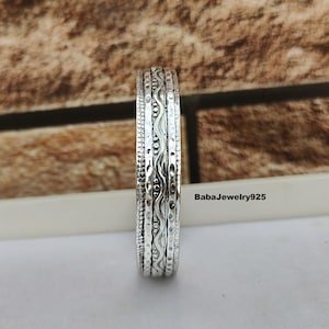 Spinner Bangle, 925 Sterling Silver Bangle, Handmade Jewelry, Women Bangle, Silver Bangle, Stylish Bangle, Anniversary Gift, Gift For Her
