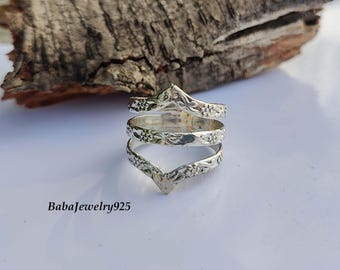 Handmade Sterling Silver Midi Ring: Designer Stacking Ring