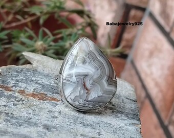 Natural Crazy Lace Agate Ring,, Crazy Lace Gemstone Ring, Top Quality Ring, 925 Sterling Silver, Crazy Lace Agate Jewelry, Amazing Gift Ring