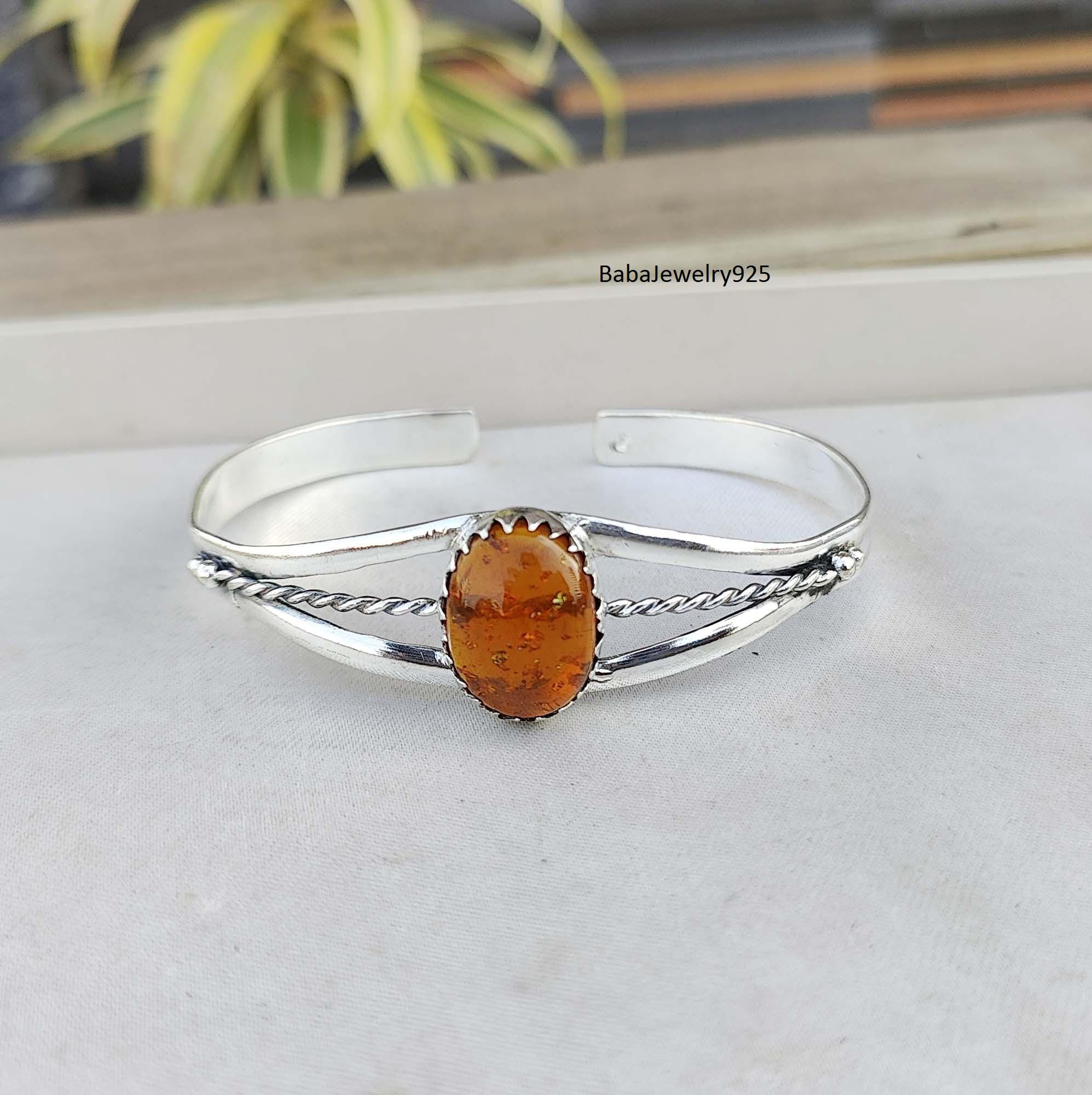 琥珀のバングル - Etsy 日本