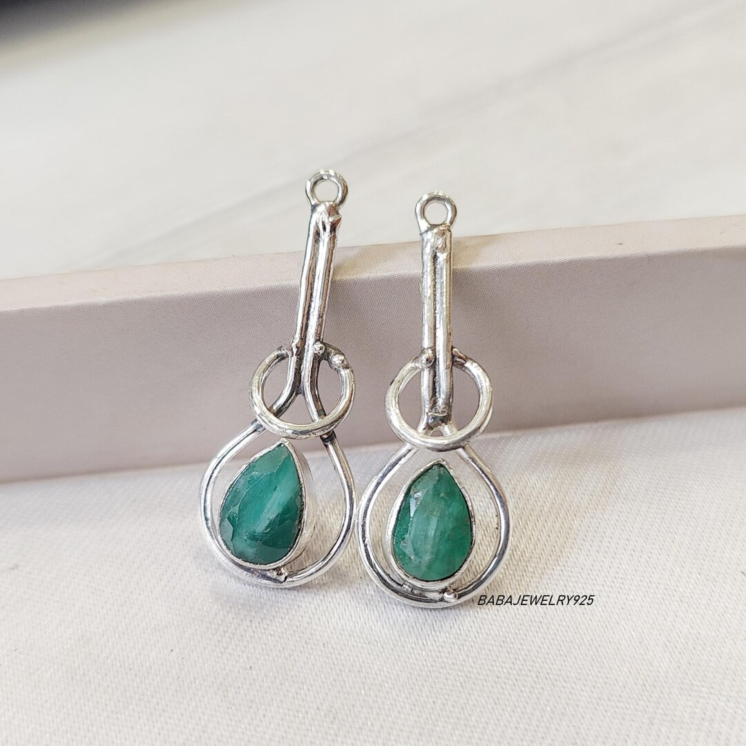 Orecchini A Goccia Fatti A Mano In Argento 925 Con Malachite Naturale - Gioielli Minimalisti Moderni Per Donne E Ragazze, Idea Regalo