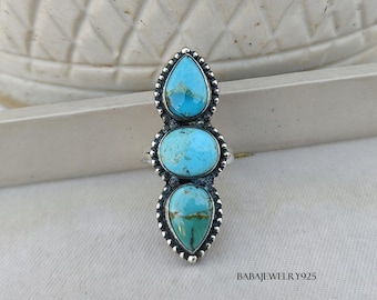 Orecchini in argento sterling 925 con malachite a forma di pera fatti a mano - Italia