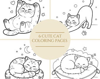 Cut Cat Coloring Pages — Fun Printable Art for Kids and Adults