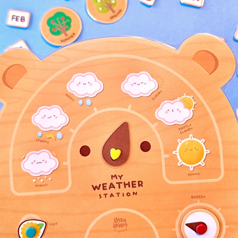Weather Station Kids Calendar Printables Montessori Preschool Etsy