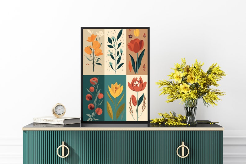 Minimal Flowers Digital Download for Modern Decor Digital Download ...