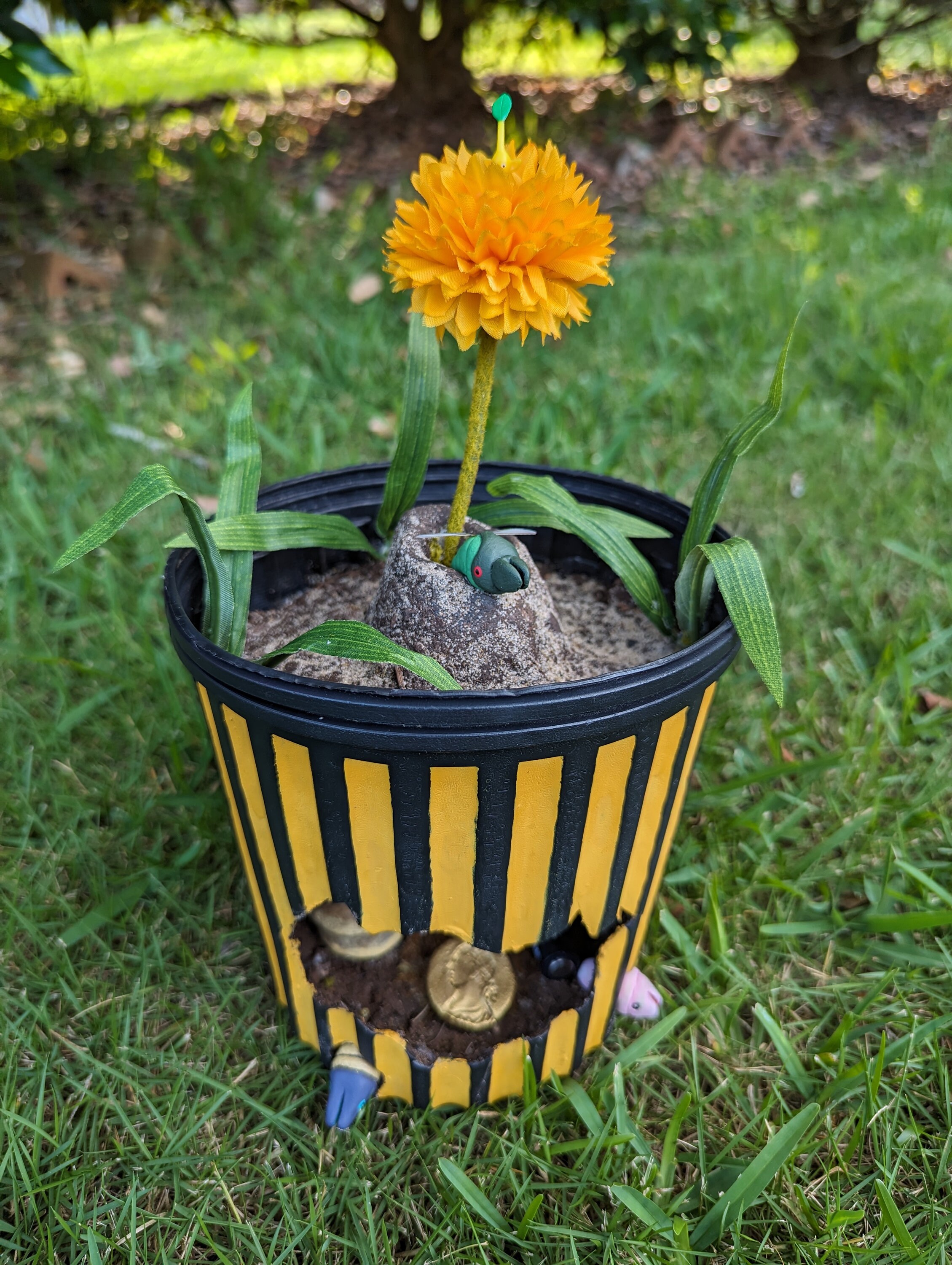 Yellow Pikmin Flower Pot Etsy