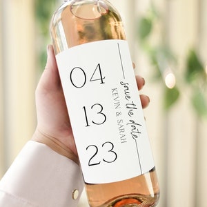 SAVE THE DATE Wine Label, Wedding Gift, Mr. & Mrs. Gifts, Wedding Gift for Couples, Gift for her, Wine Label for Gift, Save the Date wedding