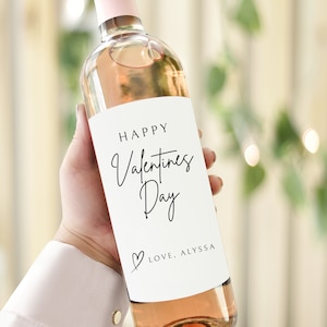 HAPPY VALENTINES DAY Wein Etikett, Valentinstag Geschenk, Valentinstag Geschenk, Geschenk für Paare, Geschenk für Sie, Geschenk für Ihn, Geschenk für Paare, V-Day Geschenk Wein Geschenk