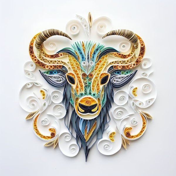 Metal Ram Chinese Zodiac Print, Nursery Art, Children Room, Wall Art, Nursery Decor, Boy Art, Girl Art, Birth Gift, Baby Gift, Newborn