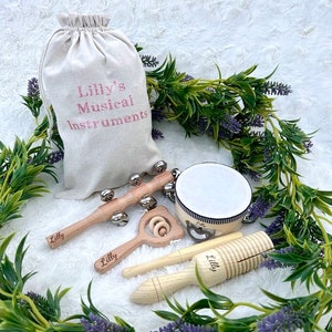 Personalised Children's Wooden Musical Instrument Set/ Wooden ...