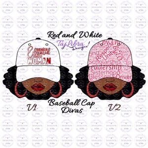Rot und Weiß | Schwesternschaft Mädchen Clipart | Baseball Diva | Schwarze Frau | HBCU Clipart | Sommerzeit PNG | Delta-Sigma-Theta | D9 | Afroamerikaner 1913