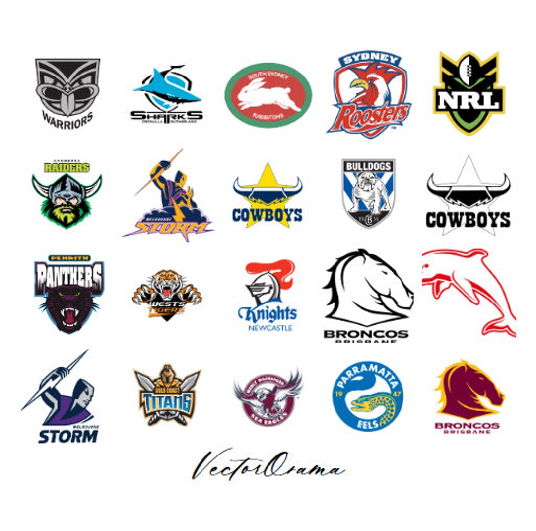 All NRL 2023 Teams Picture Instant Download SVG digital Etsy Portugal
