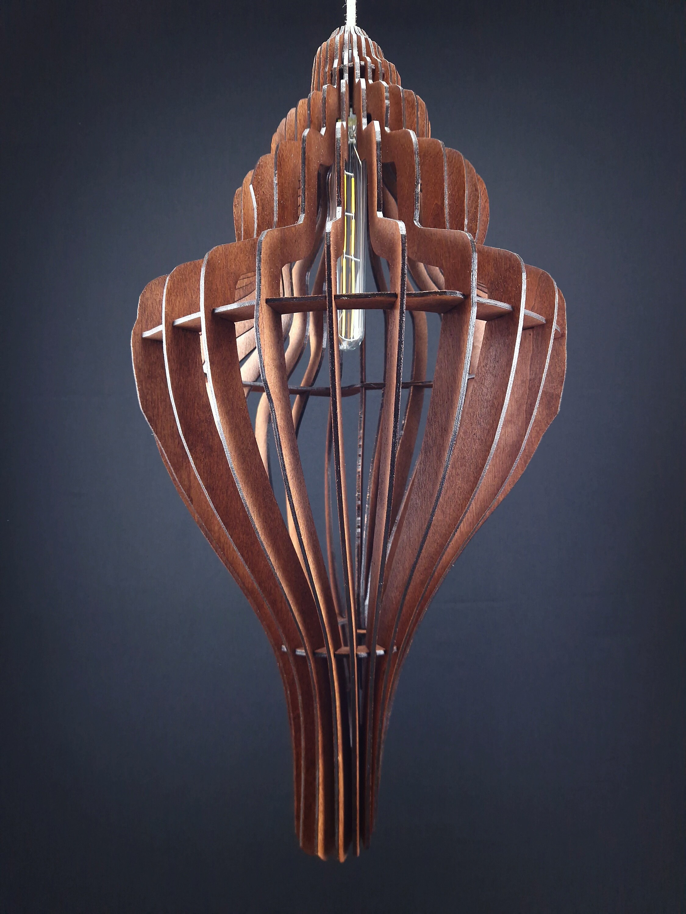Wooden Sea Shell Pendant Chandelier, Ceiling Lighting, Lampshade, Lamp ...