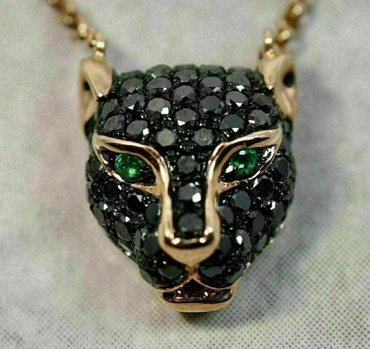 Ciondolo Pantera Leopardo In Argento 925 &ndash; Uomo Biker &ndash; LINSION &ndash; Regalo Uomo