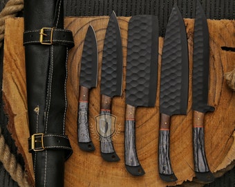 Custom Handmade  steel, D2 Steel Knife set  | Custom Knife Set | Gift For Husband | Kitchen Knife Set, Gift For Him / Her father&#39;s day