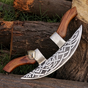 Pizza Axe, Pizza Slicer Hand forged Viking Pizza Cutter, Viking Bearded Camping Axe Kitchen Pizza knife, Pizza Lover valentine&#39;s Gift