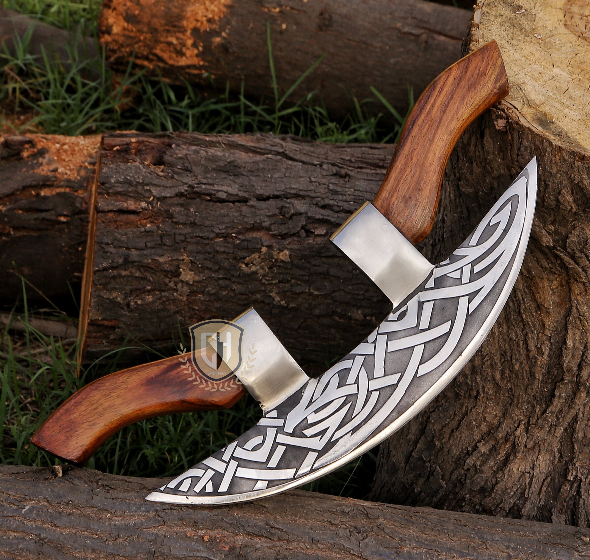 Pizza Axe, Pizza Slicer Hand forged Viking Pizza Cutter, Viking Bearded Camping Axe Kitchen Pizza knife, Pizza Lover valentine's Gift