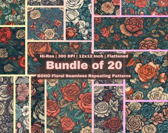 Seamless Pattern BOHO, Seamless Pattern for Fabric, Seamless Digital Pattern, Seamless Pattern PNG, Seamless Digital Paper for Scrapbook