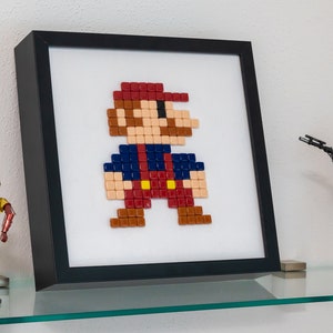 Super Mario - Mario - Pixel Glass Mosaic Mural