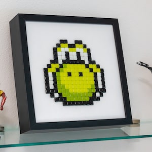 Super Mario - Yoshi - Pixel Glass Mosaic Mural