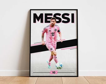 Lionel Messi Inter Miami CF Poster, Soccer Fan Art (Digital Download)